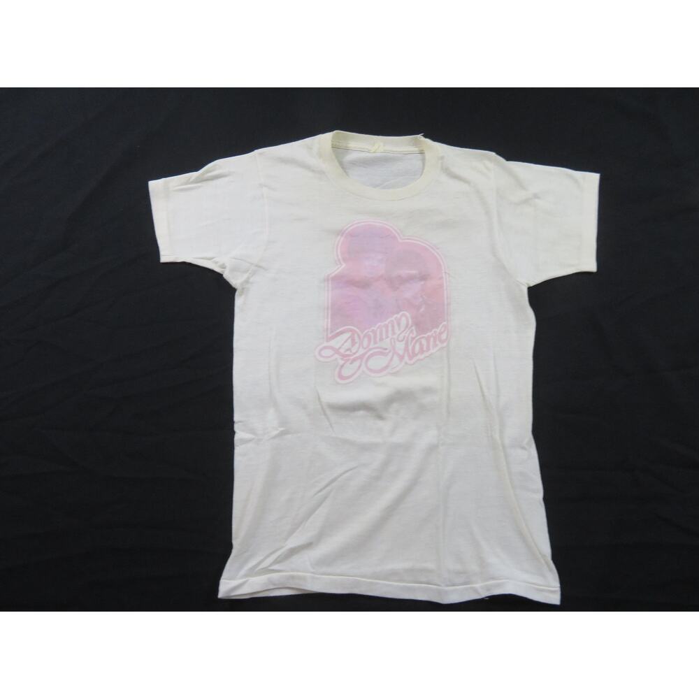 Donnie and Marie Rock T-Shirt White Pink Sz S 1970s